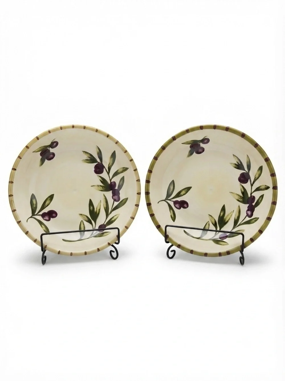 Williams-Sonoma Liguria Olive Individual Pasta Bowls / Soup /Salad 9.25
